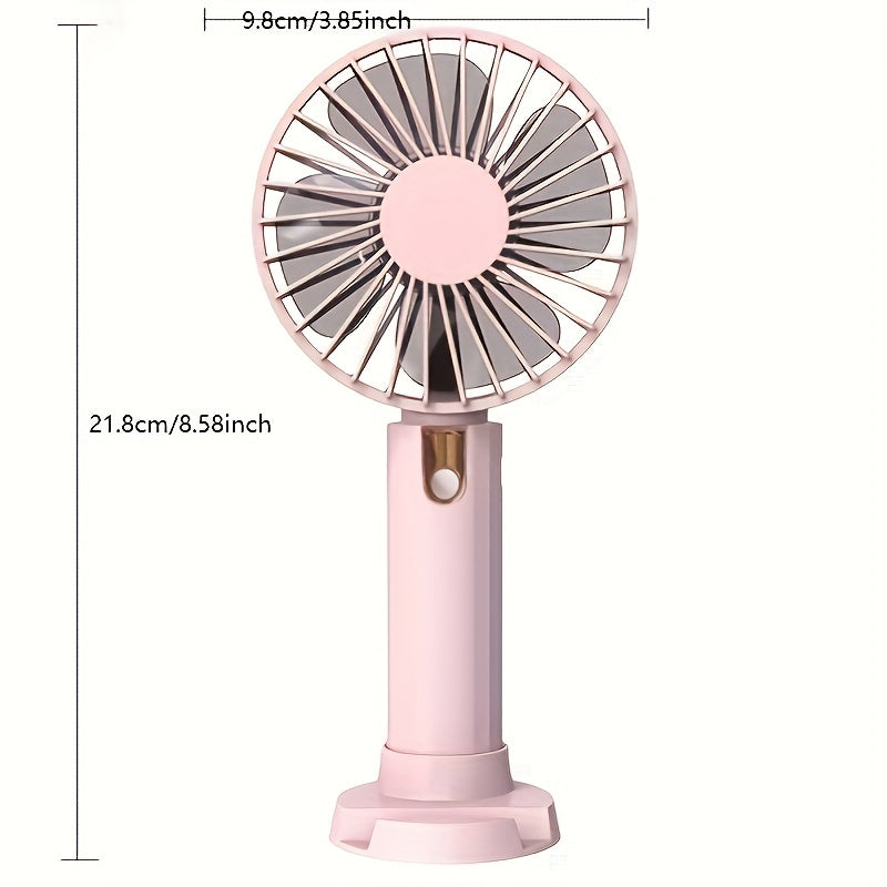 Mini Fan USB Rechargeable 1200mAh Adjustable Small Pocket Fan