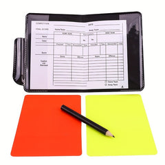 Football Referee Set with Red and Yellow Cards, Whistle, Flag