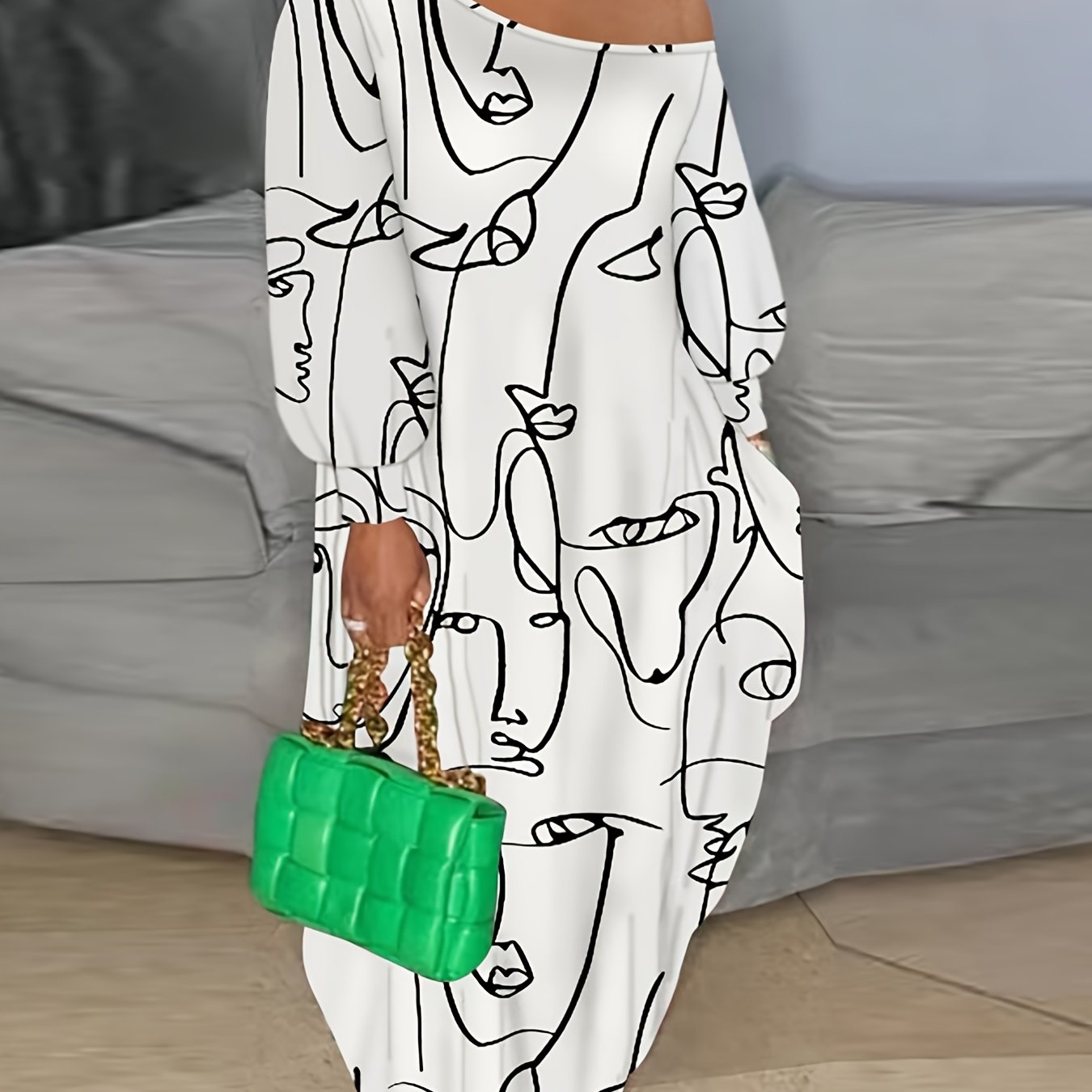 One Shoulder Maxi Dress Women's Plus Sexy Dress