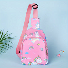 Kids Dino Unicorn Print Crossbody Bag with Coin Purse