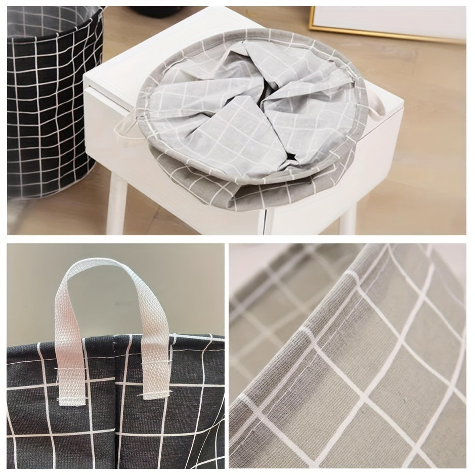 Foldable Laundry Basket Cotton Linen Fabric