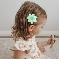 8pcs Baby Girls Mini Flower Hair Clips Daisy Barrettes Spring Hair Accessories