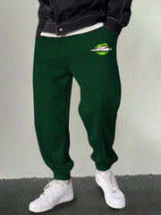 Men's Cartoon Lip Graphic Sweatpants Casual Joggers