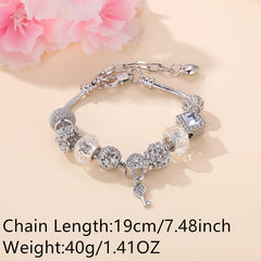 Heart Beads Key Bracelet Jewelry for Male and Female