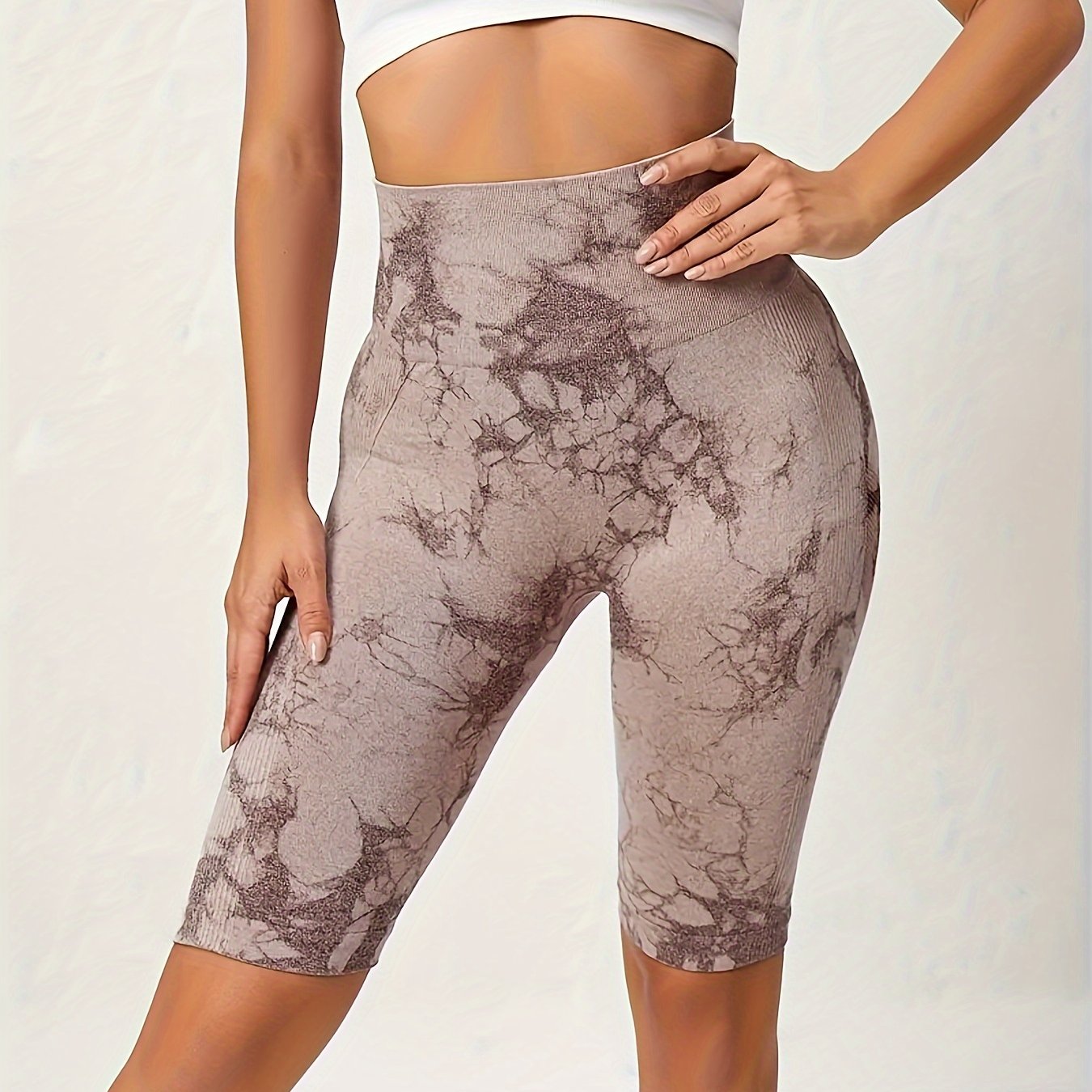 Tie Dye Seamless Sports Shorts Butt Lifting Yoga Cycling Activewear