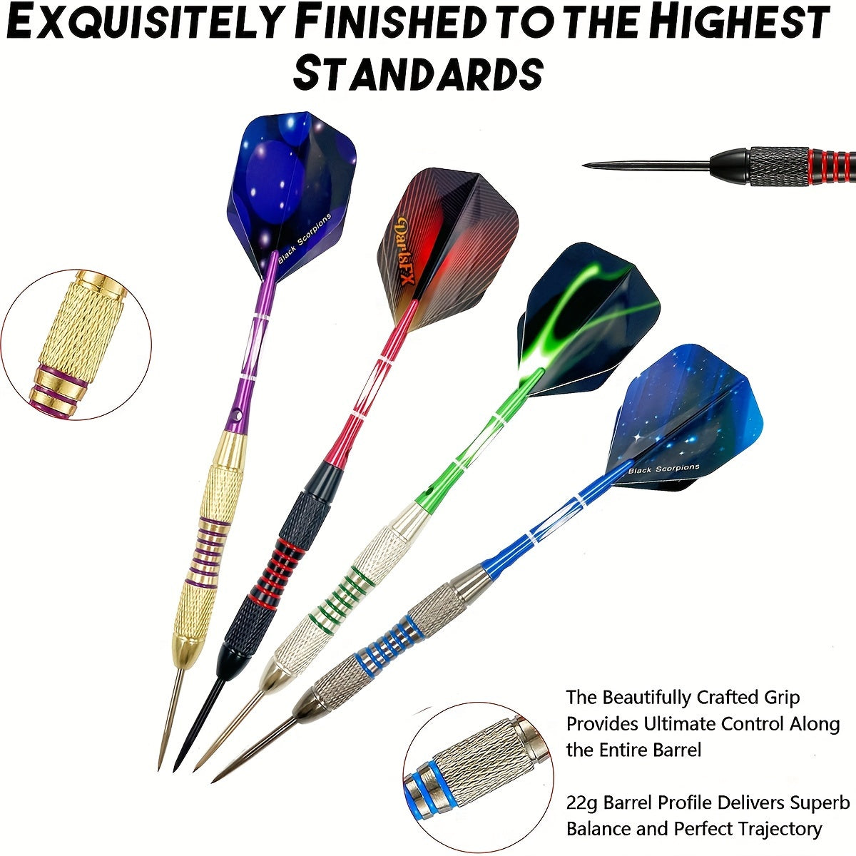 3pcs 22g Metal Competition Darts, Ideal for Training & Entertainment