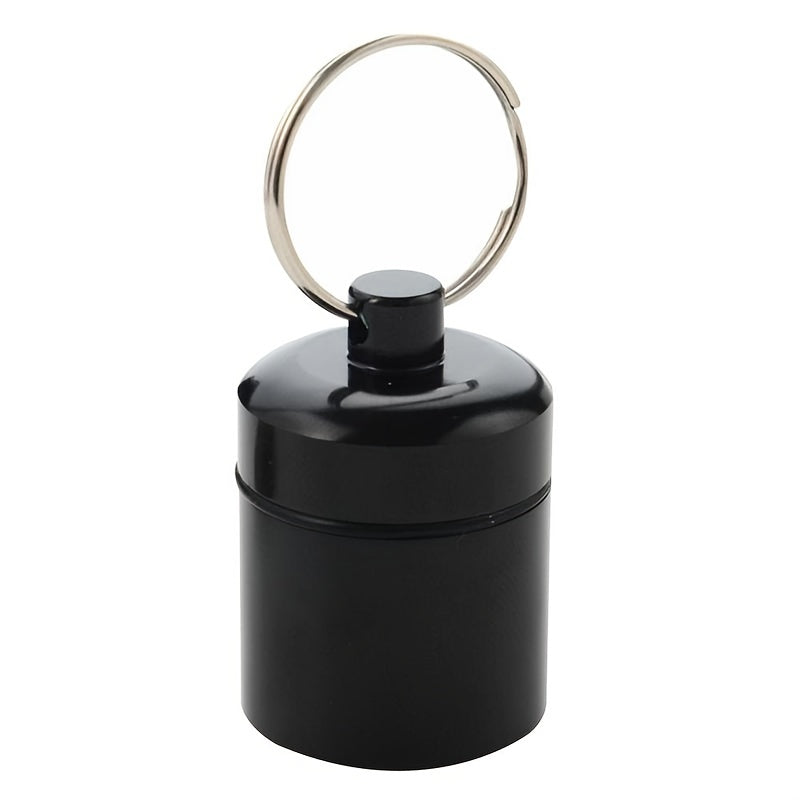Waterproof Pill Box Keychain Mini Holder Outdoor Travel Aluminum Case