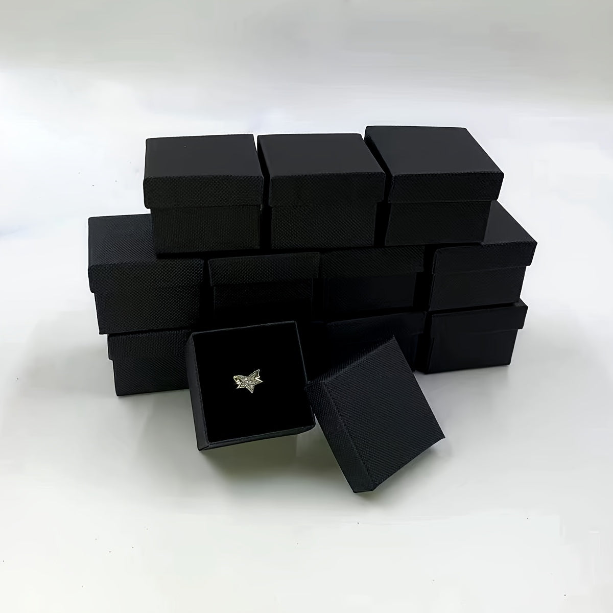 12pcs Classic Ring Box Jewelry Packaging Box Wedding Decor