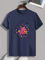 Puzzles Print Men's Graphic T shirt Casual Comfy Tees For Summer Mens Clothing