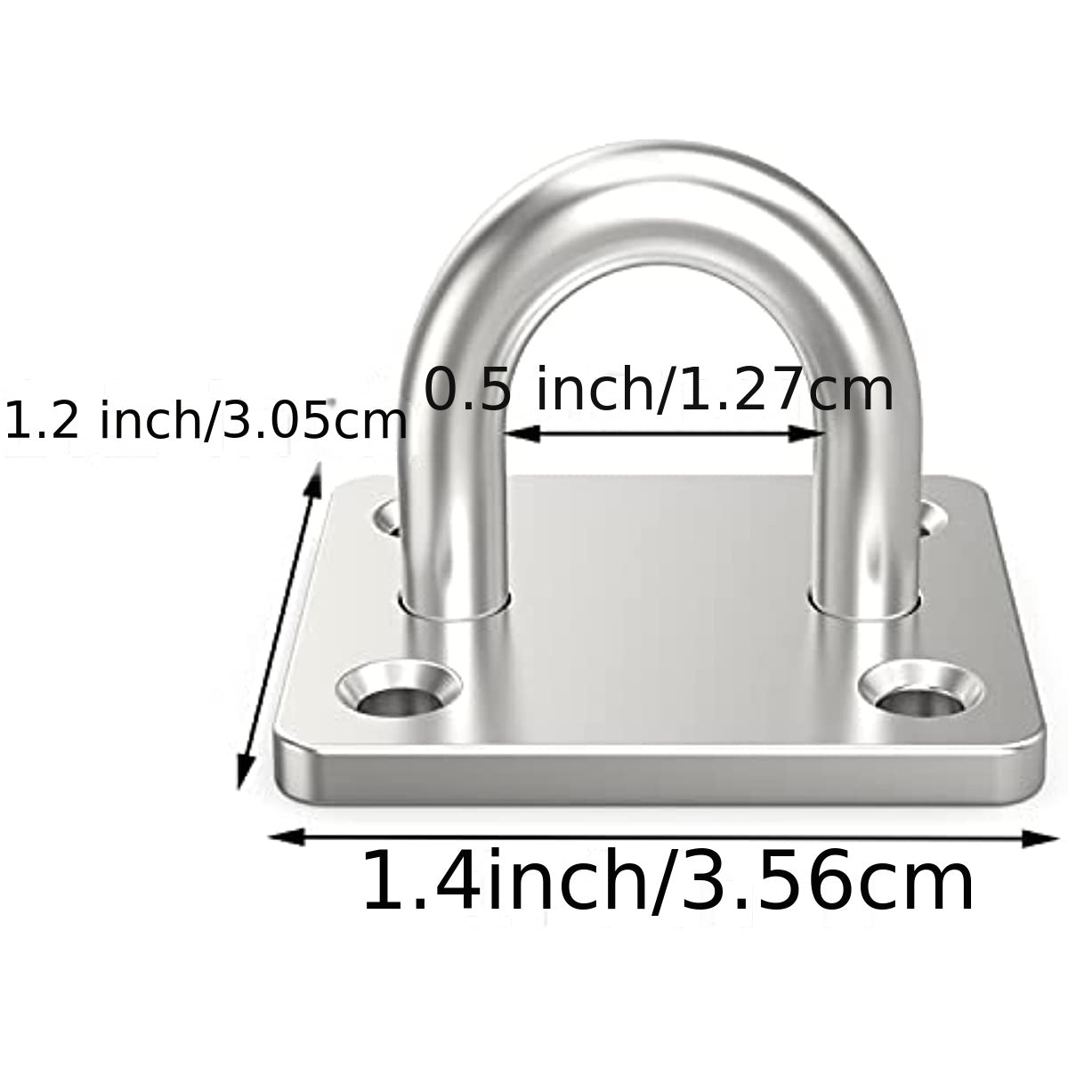 4pcs Stainless Steel Ceiling Hooks 304, Marine Hardware with Screws