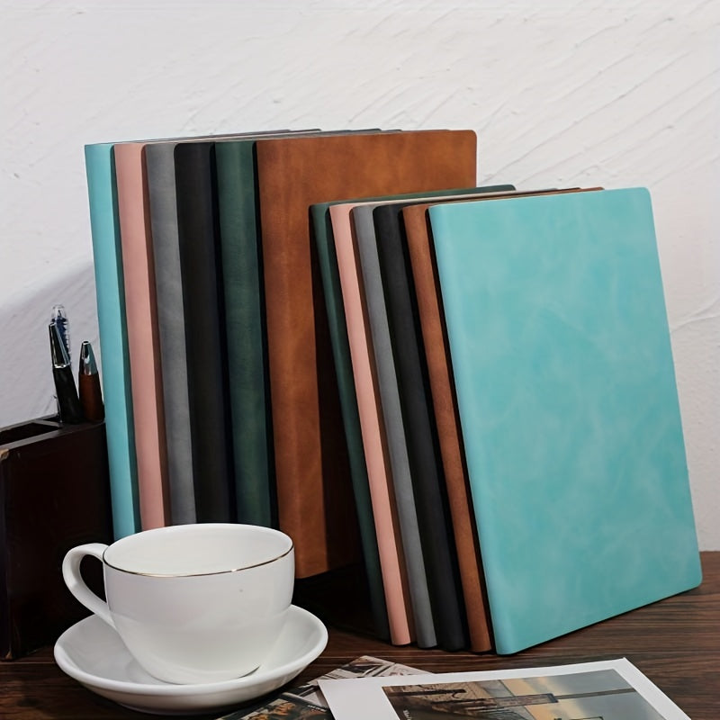 Portable A5 Soft Leather Notebook with 304 Pages Waterproof Cover