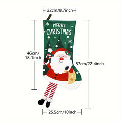 Santa Claus Snowmen Elk And Tree Christmas Socks - Christmas Tree Decorations