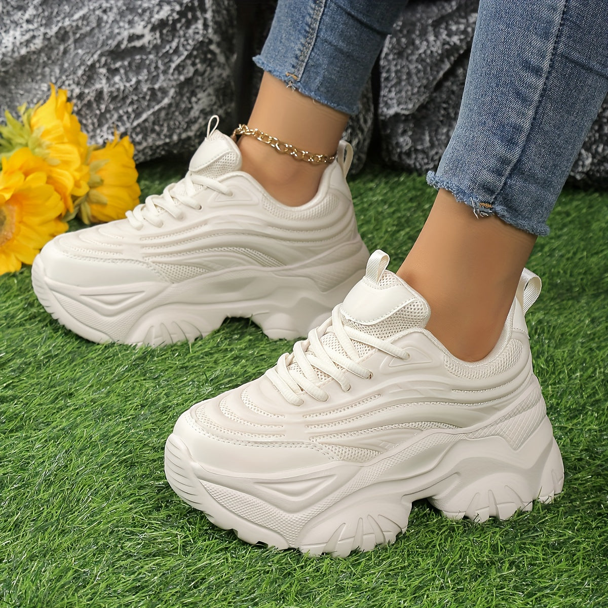 Heighten Non Slip Chunky Sneakers Casual Running Shoes