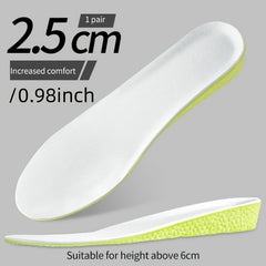1 Pair Invisible Height Increase Insoles Green Memory Foam Shoes Sole Pad
