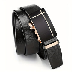 Men's PU Automatic Buckle Pants Belt Business Casual Universal Matching Belt