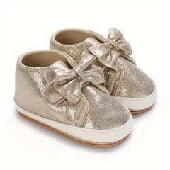 Bowknot Sneakers For Baby Girls Comfortable Non slip Walking Shoes