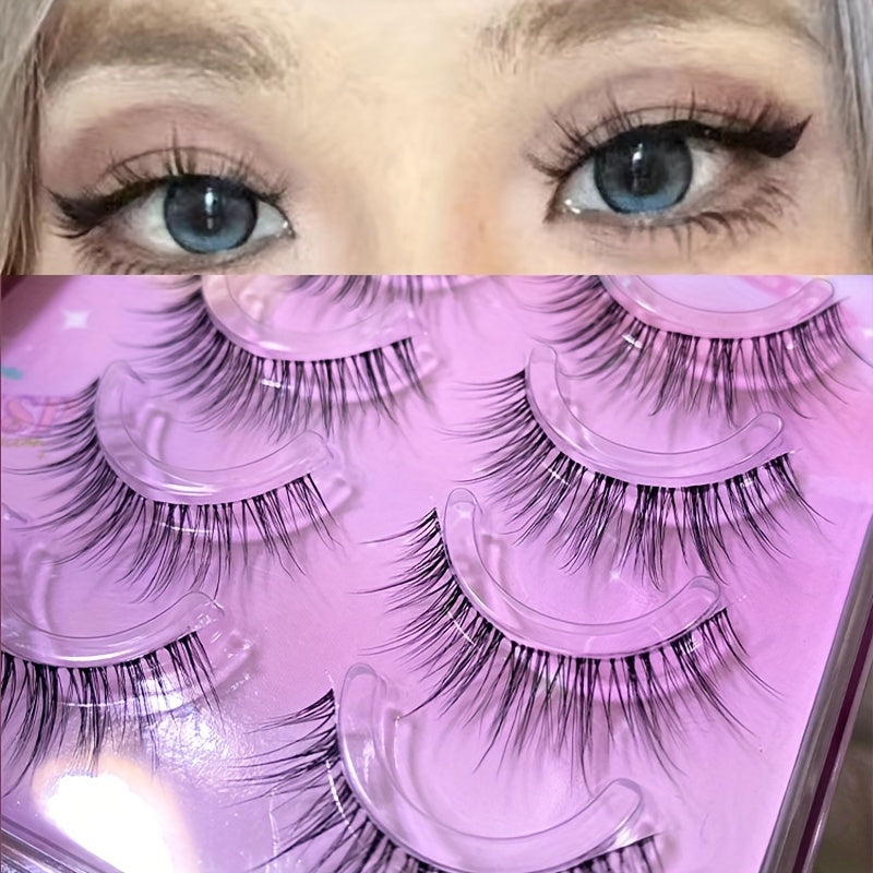 Natural Thick False Eyelashes Soft Reusable Lashes