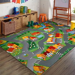 Educational Car Rugs For Kids: Road & Traffic Carpet Play Rug