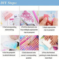 DIY Diamond Painting Full Art Kit Embroidery Rhinestone Wall Decor