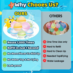 24PCS Silicone Water Polo Refillable Balloons