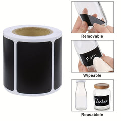 120pcs Blackboard Labels Roll Tape + Pen