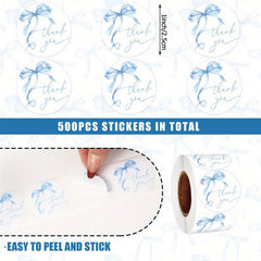 500 Pink Thank You Stickers 1" Watercolor Labels for Showers Weddings