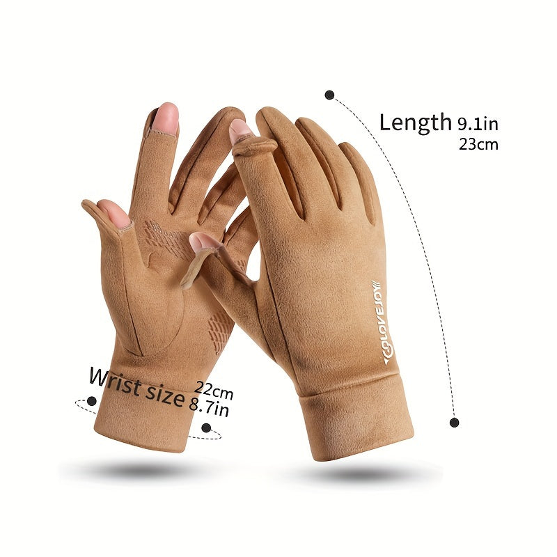 Cycling Windproof Warm Gloves Non-slip Touchable Thickened