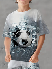 Boys' Summer Football Fun 3D T Shirt