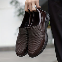 Men's Casual Leather Loafer Shoes Comfy Slip On Shoes Spring Summer