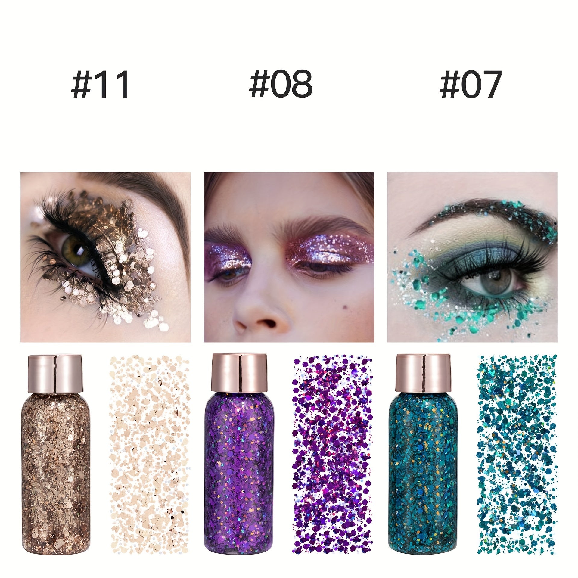 Metallic Glitter Eyeshadow and Body Glitter Long Lasting