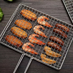 1pc BBQ Grilled Fish Net Clip Stainless Steel Barbecue Basket