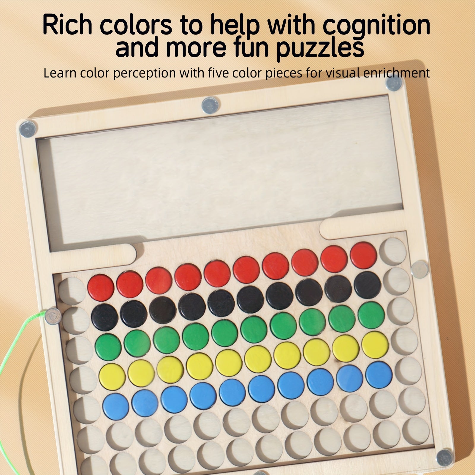 Wooden Magnetic Maze Puzzle for Kids Educational Alphabet & Number Learning Toy