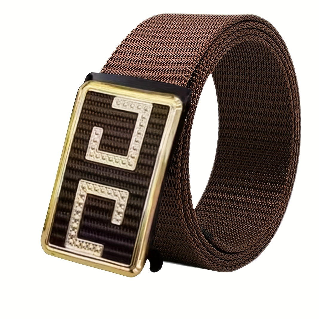 Men's Belt Slider Belt Two C Casual Belt Bite Metal