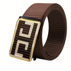 Men's Belt Slider Belt Two C Casual Belt Bite Metal