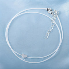 Heart & Double Chain Anklet for Men & Women