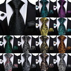 Dark Paisley Wedding Tie For Men