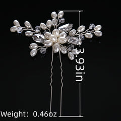 Wedding Bridal Hair Comb Crystal Faux Pearl Rhinestone Hairpin