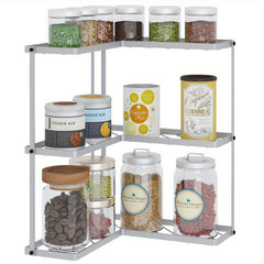 Non-perforated Kitchen Seasoning Rack Corner Shelf