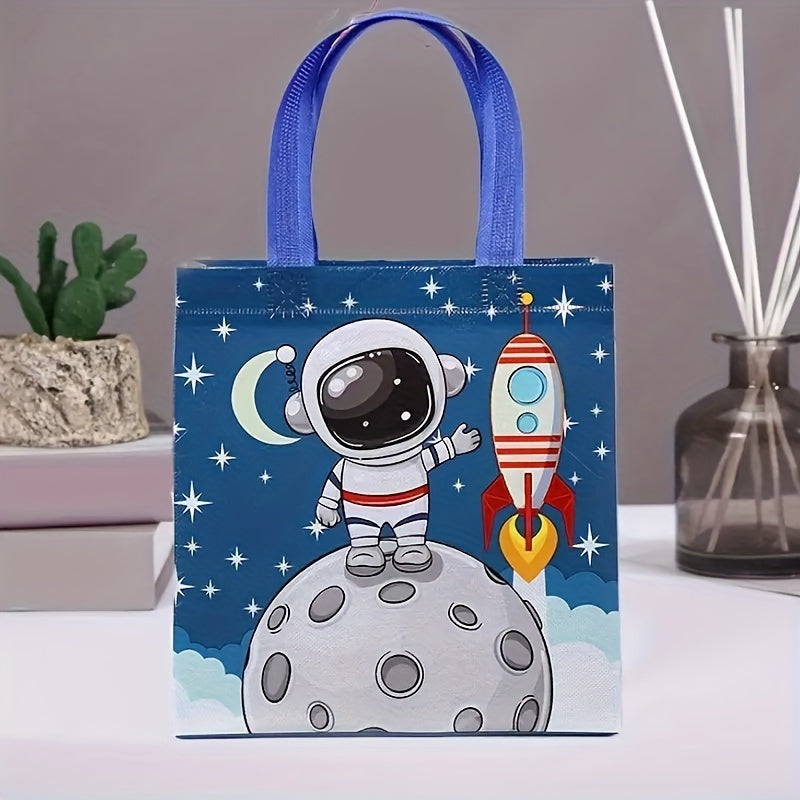 4pcs Reusable Non-woven Gift Bag Set - Astronauts Theme