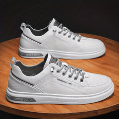 Men's Alphabet Detail Skate Shoes Wear resistant Non Slip Casual Shoes For Youth