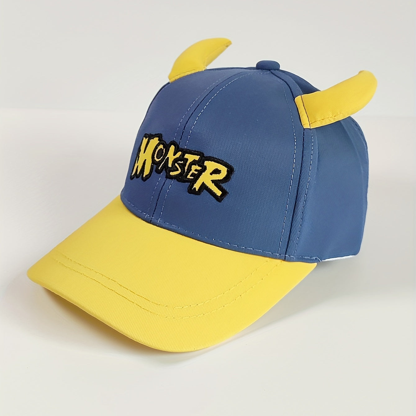 Kids Sunshade Baseball Cap with Letter Embroidery, Halloween