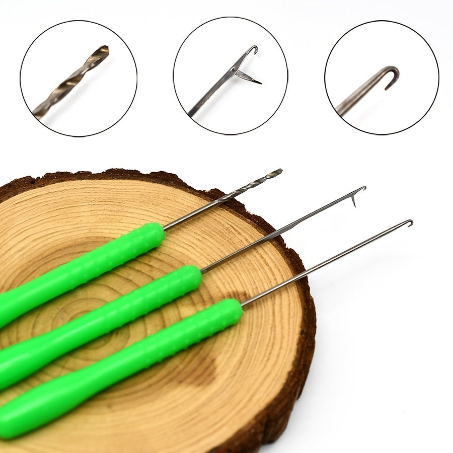 3pcs Boilie Needle Set Stainless Baiting Knotting Tool Carp Fishing Accessories