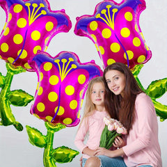 2pcs Red Rose Balloons for Mother's Themed Party Decorations