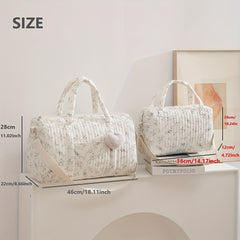 Floral Boston Diaper Bag Durable Polyester Ideal for Travel & Moms