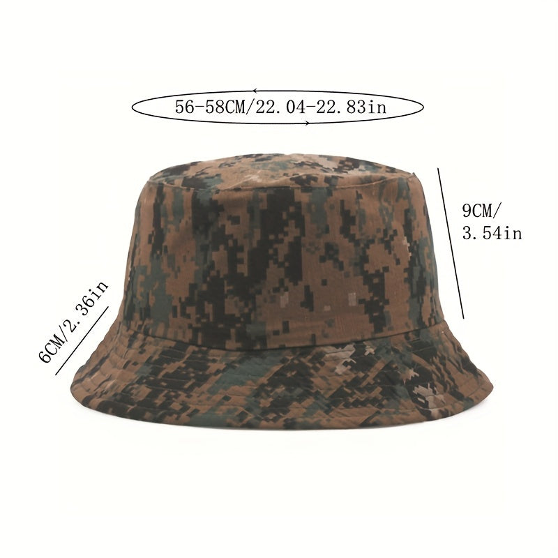 Camouflage Bucket Hat Outdoor Travel Hat Fishing Hat Male Basin Hat