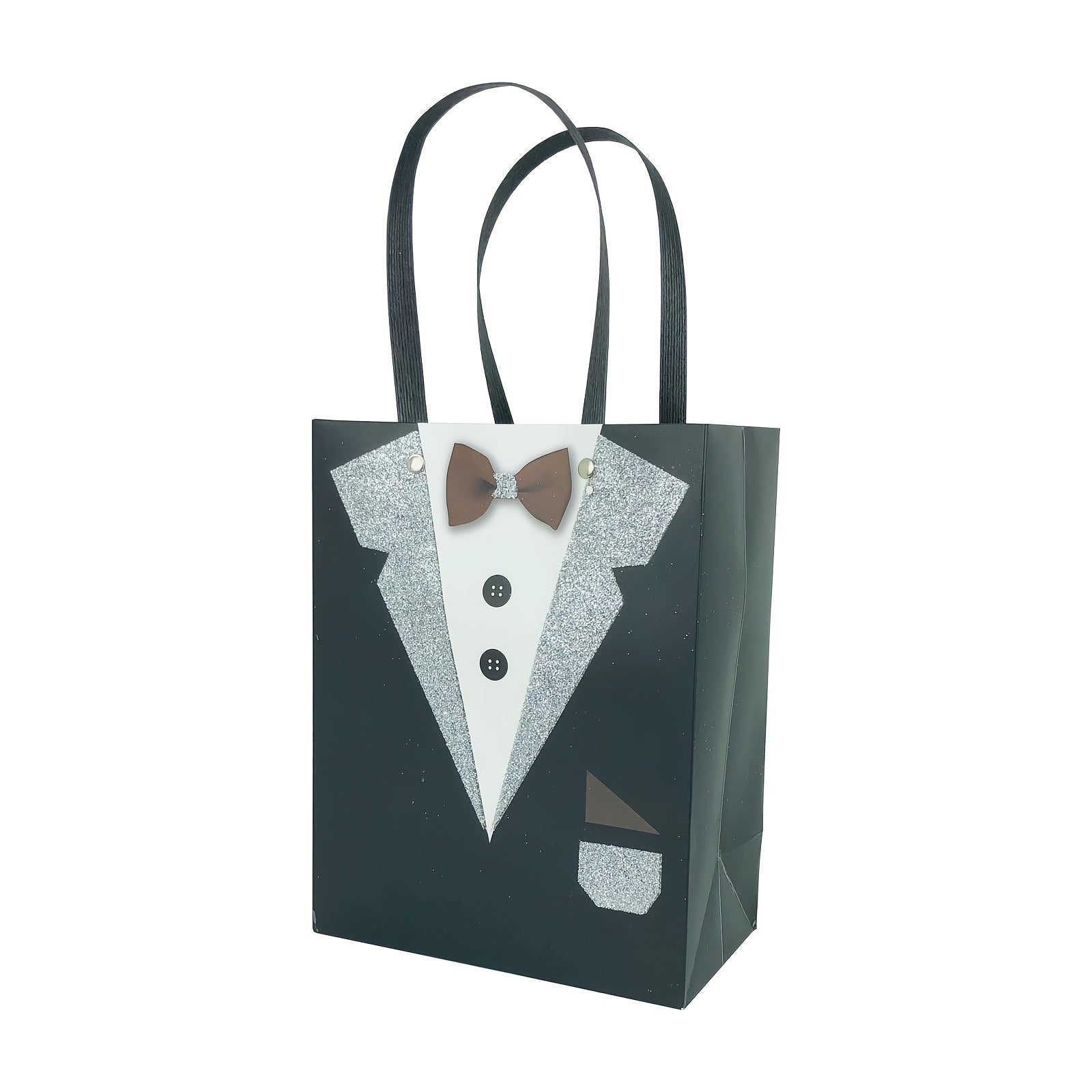 5pcs 3D Tuxedo Gift Bags for Groomsmen, Bachelor Party Favors