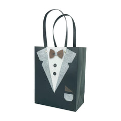 5pcs 3D Tuxedo Gift Bags for Groomsmen, Bachelor Party Favors