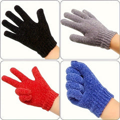 6 Pairs Winter Chenille Gloves for Kids Gray Red Dark Cozy Warm Stretchy