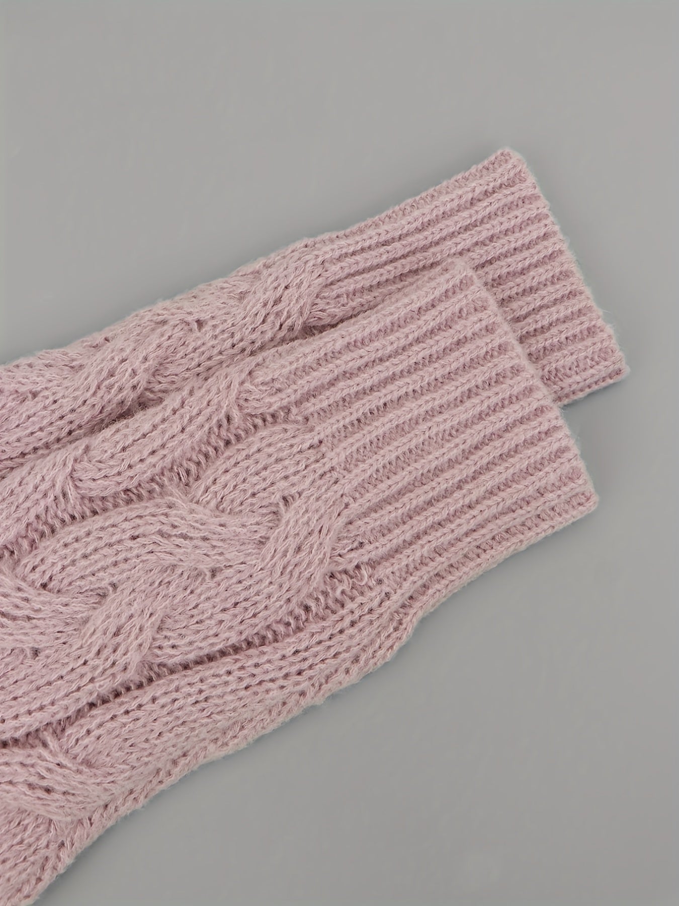 Cable Sleeve Hooded Sweater Loose Fit Pullover