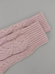 Cable Sleeve Hooded Sweater Loose Fit Pullover